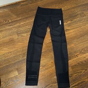 Gymshark Black Seamless Moto Look Leggings - Size Small